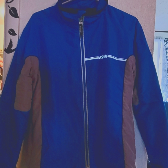 asham Jackets & Blazers - Unisex blue size small curling jacket Asham